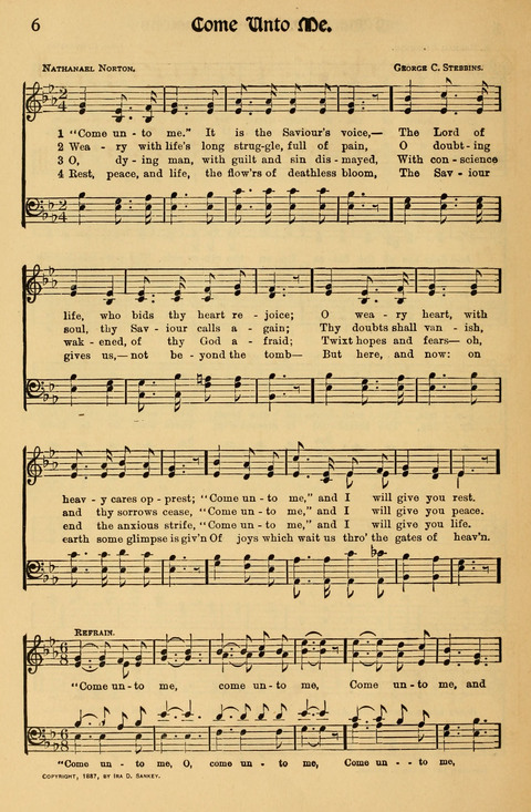 Favorite Sacred Songs: containing Solos, Duetts, Quartettes and Choruses for the Church and Home page 6