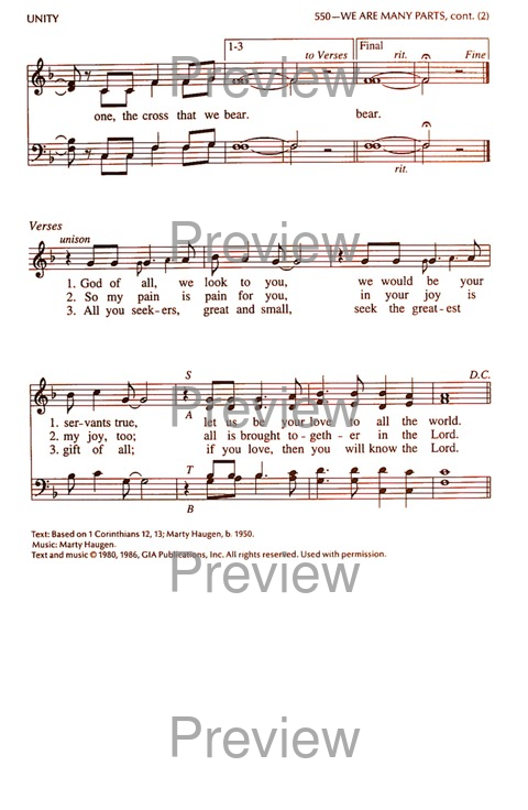 Glory and Praise (3rd. ed.) page 981