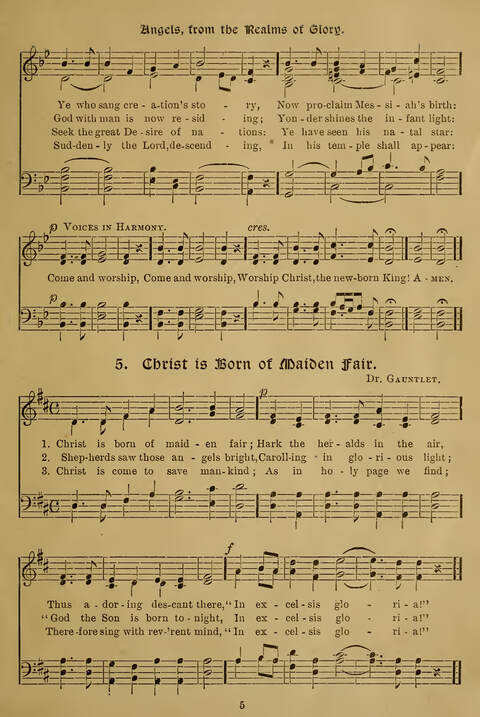 Gems of Christmas Song: a collection of old Christmas carols and hymns for use year after year in the home and at Christmas festivals page 3