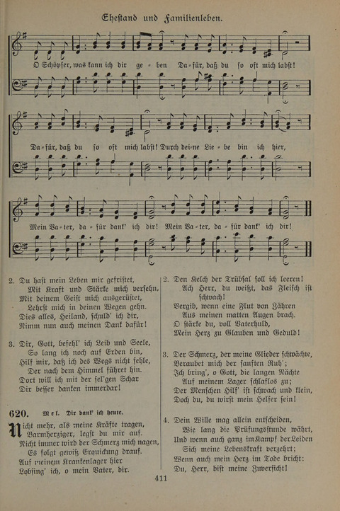 Gesangbuch der Evangelischen Gemeinschaft: für öffentlichen und häuslichen Gottesdient page 411