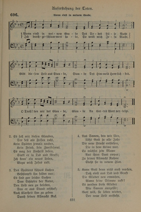 Gesangbuch der Evangelischen Gemeinschaft: für öffentlichen und häuslichen Gottesdient page 451