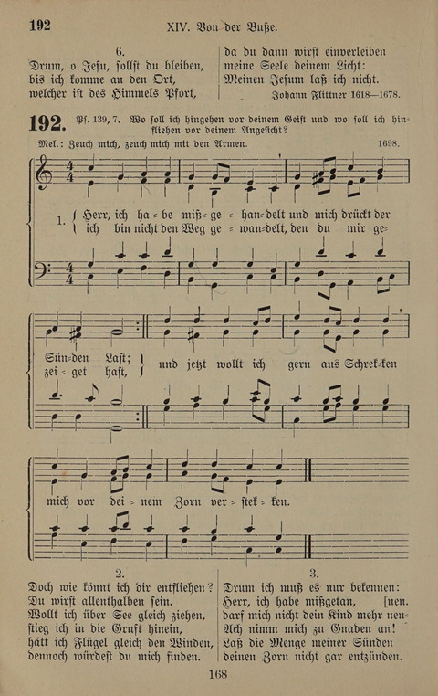 Gesangbuch: zum gottesdienstlichen und häuslichen Gebrauch in Evangelischen Mennoniten-Gemeinden (3rd ed.) page 168