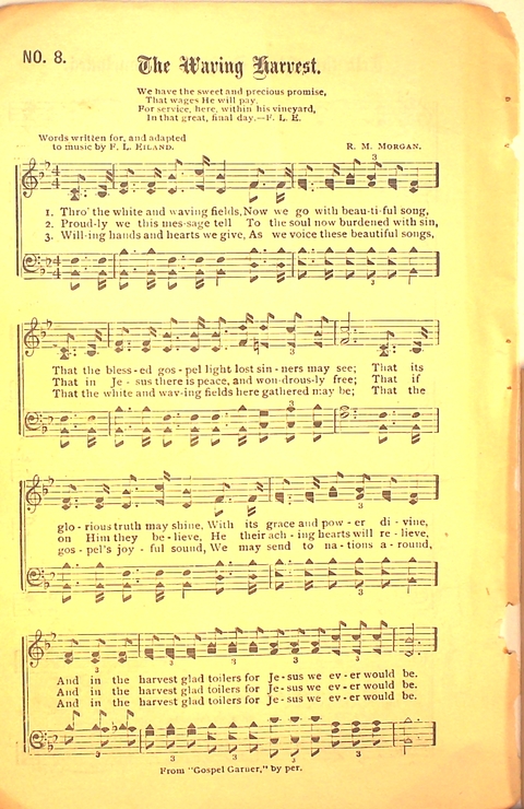 Glad Hosannas: a winnowed collection of new and old songs for Christian work and worship page 10