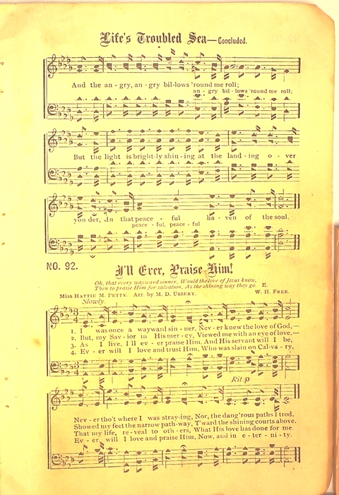 Glad Hosannas: a winnowed collection of new and old songs for Christian work and worship page 103