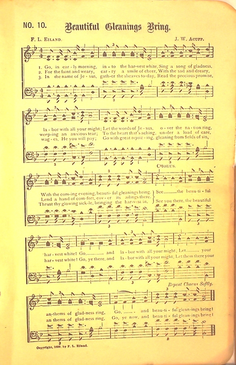 Glad Hosannas: a winnowed collection of new and old songs for Christian work and worship page 13