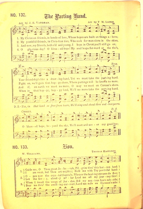 Glad Hosannas: a winnowed collection of new and old songs for Christian work and worship page 138