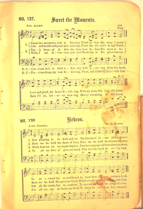 Glad Hosannas: a winnowed collection of new and old songs for Christian work and worship page 141