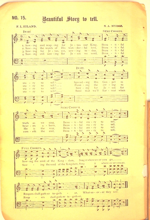 Glad Hosannas: a winnowed collection of new and old songs for Christian work and worship page 18