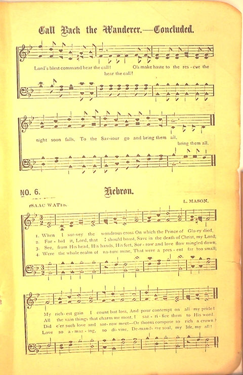Glad Hosannas: a winnowed collection of new and old songs for Christian work and worship page 7