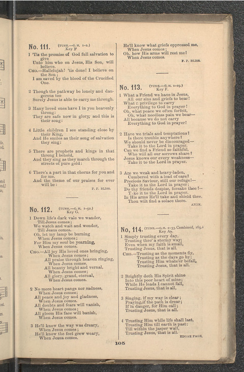 Gospel Hymns No. 4 page 105