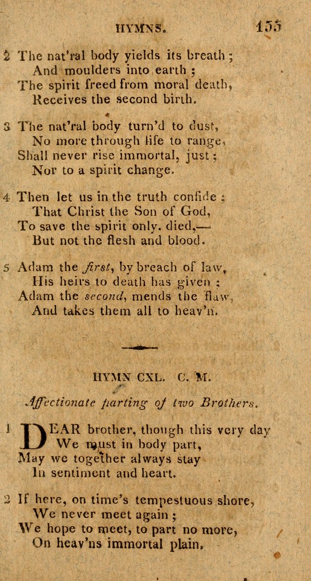 The Gospel Hymn Book: being a selection of hymns, composed by different authors designed for the use of the church universal and adapted to public and private devotion page 157
