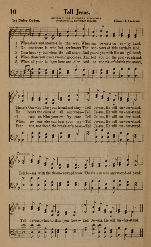 Gospel Hymns and Songs: for the Church, Sunday School and Evangelistic Services page 10