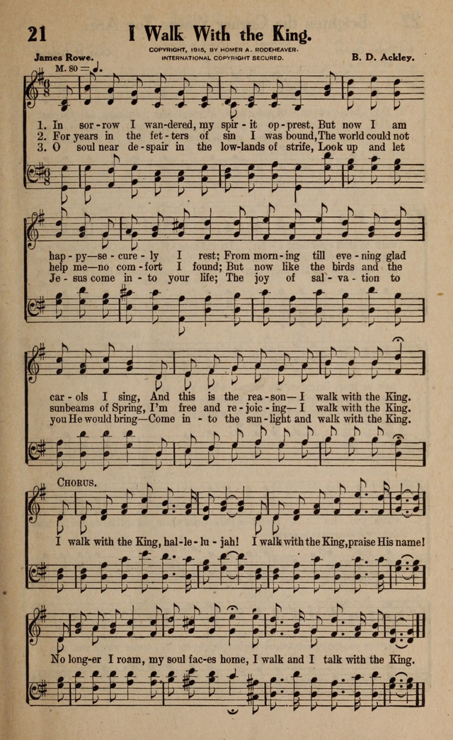 Gospel Hymns and Songs: for the Church, Sunday School and Evangelistic Services page 21