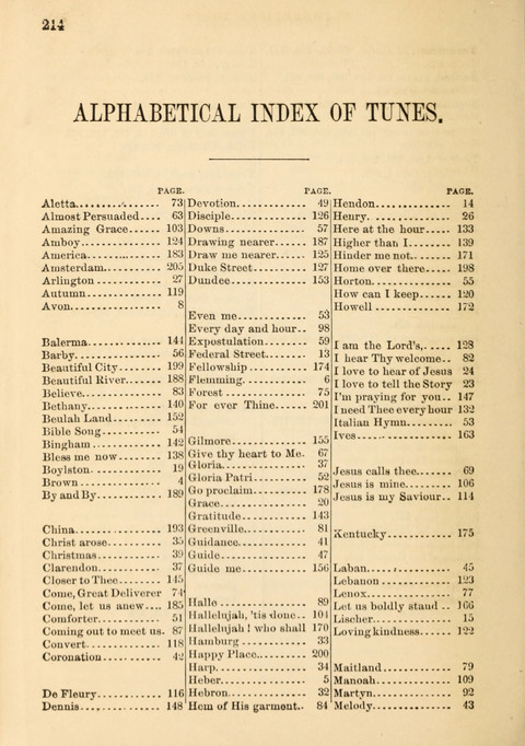 Gospel Hymn and Tune Book: a choice collection of Hymns and Music, old and new, for use in Prayer Meetings, Family Circles, and Church Service page 212