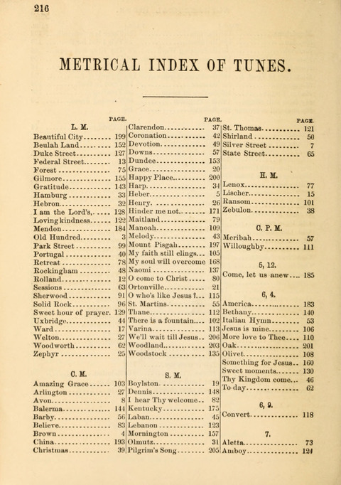 Gospel Hymn and Tune Book: a choice collection of Hymns and Music, old and new, for use in Prayer Meetings, Family Circles, and Church Service page 214