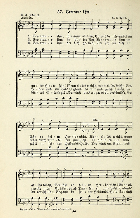 Glockenklänge: eine Liedersammlung für Sonntagschulen und Jugendvereine page 54