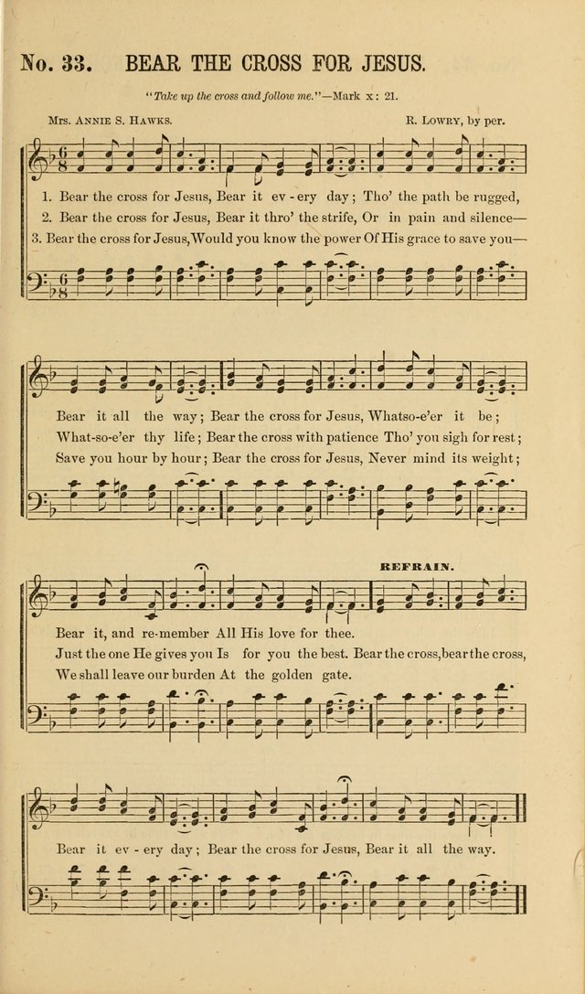 Gospel Music : A Choice Collection of Hymns and Melodies New and Old for Gospel, Revival, Prayer and Social Meetings, Family Worship, etc.  page 33