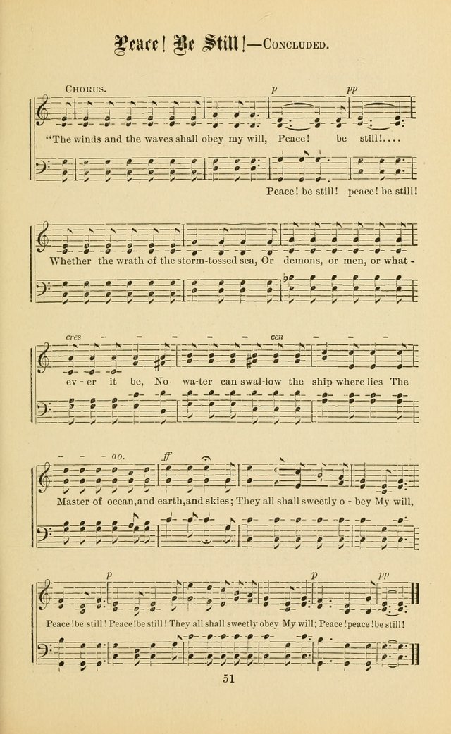 Gospel in Song: a new collection of "hymns and spiritual songs," for use in Sunday schools, praise meetings, prayer meetings, revival meetings, camp meetings and in other places ... page 51