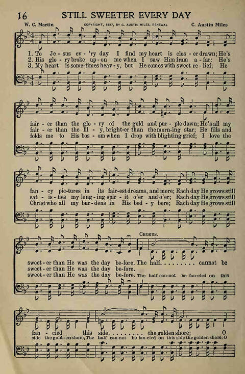 The Gospel in Song: for Use in Evangelistic Meetings or Any Service of the Church page 16