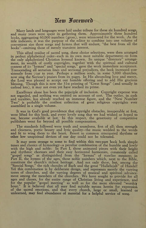 Great Songs of the Church. number two: a treasury of six hundred sacred songs suitable for all services of the church page 5