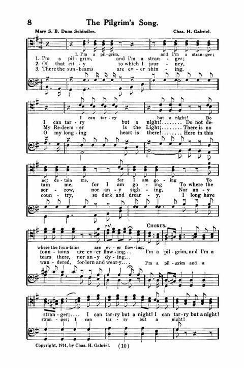 Gospel Songs for Men: a Collection of Quartets and Choruses for Male Voices page 8
