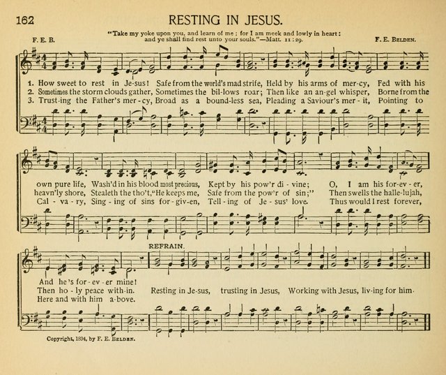 The Gospel Song Sheaf: for Sunday schools and young peoples meetings, comprising primary songs, intermediate songs, gospel and special songs, and old hymns and tunes page 162