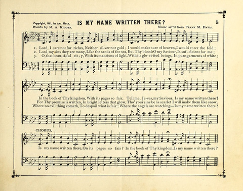 The Gem of Gems: a choice collection of sacred songs, original and selected, for the use of Sunday-Schools, Bible Classes and Social Worship page 5