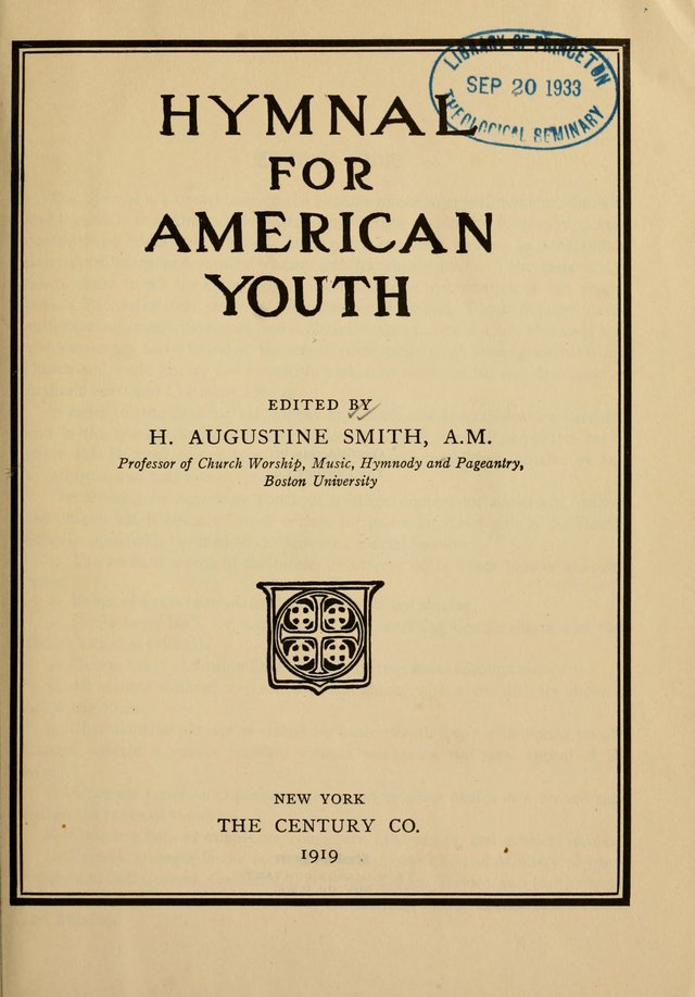 Hymnal for American Youth page v
