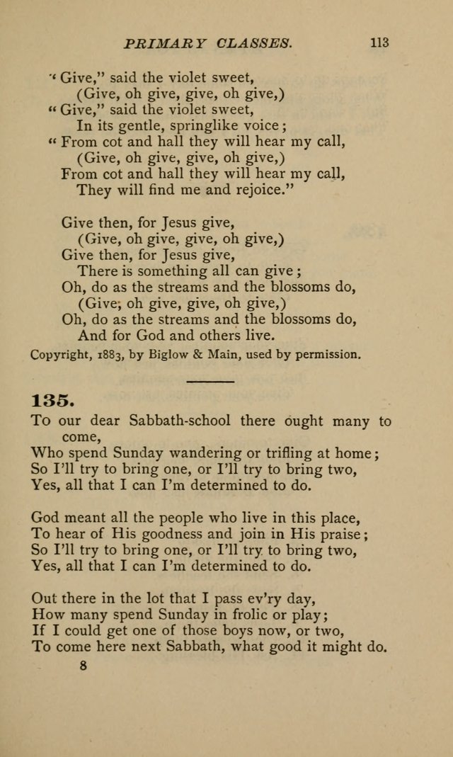 Hymnal for Primary Classes: a collection of hymns and tunes, recitations and exercises, being a manual for primary Sunday-schools (Words ed.) page 110