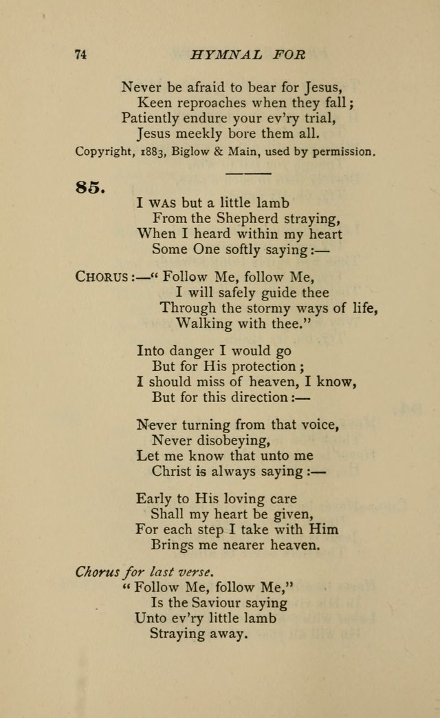 Hymnal for Primary Classes: a collection of hymns and tunes, recitations and exercises, being a manual for primary Sunday-schools (Words ed.) page 71
