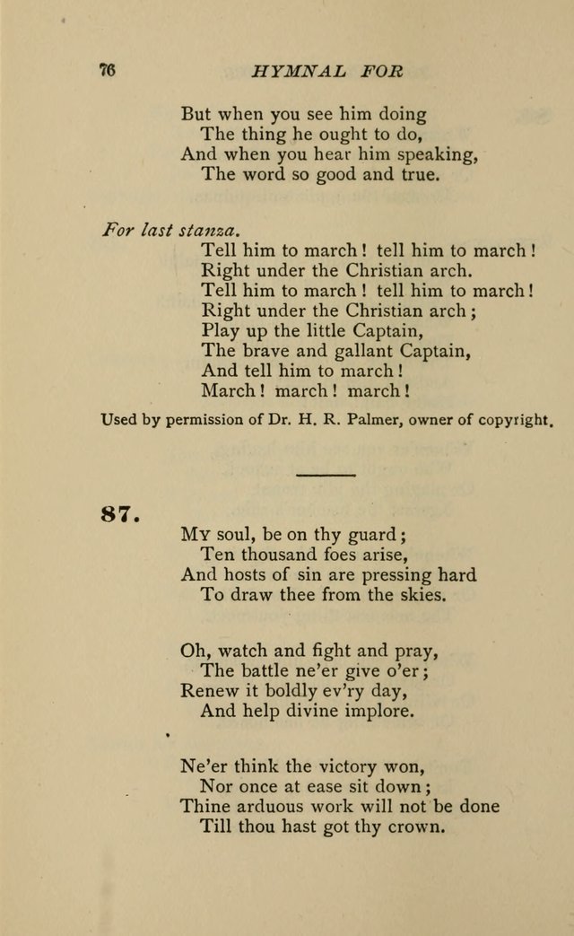 Hymnal for Primary Classes: a collection of hymns and tunes, recitations and exercises, being a manual for primary Sunday-schools (Words ed.) page 73