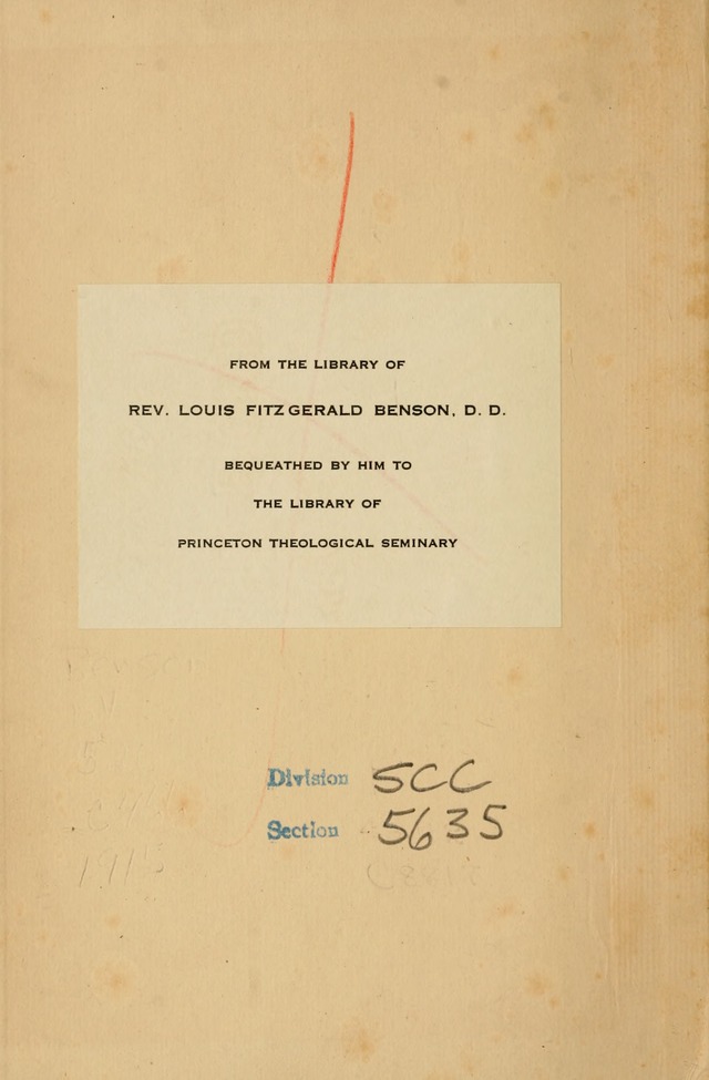 Hymnal for the Sunday School page ii