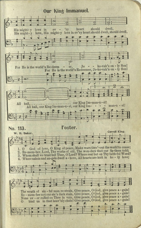 Hosannas: for Sunday Schools, conventions, etc., and generatl use in Christian work and worship page 113
