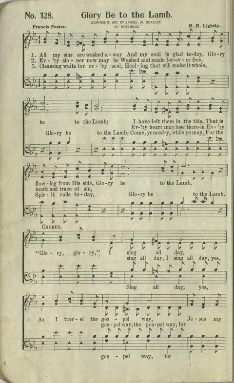 Hosannas: for Sunday Schools, conventions, etc., and generatl use in Christian work and worship page 134