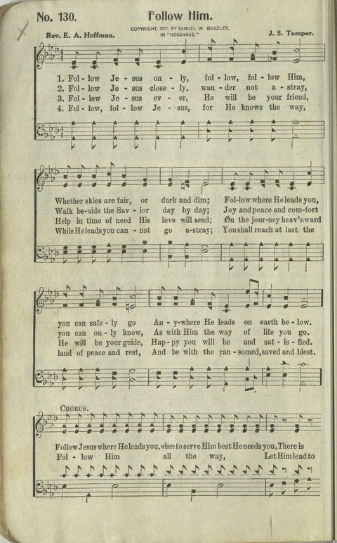 Hosannas: for Sunday Schools, conventions, etc., and generatl use in Christian work and worship page 138