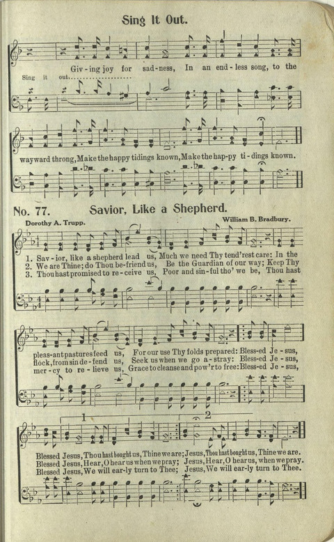 Hosannas: for Sunday Schools, conventions, etc., and generatl use in Christian work and worship page 77