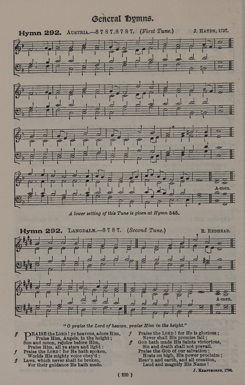 Hymns Ancient and Modern (Standard ed.) page 220