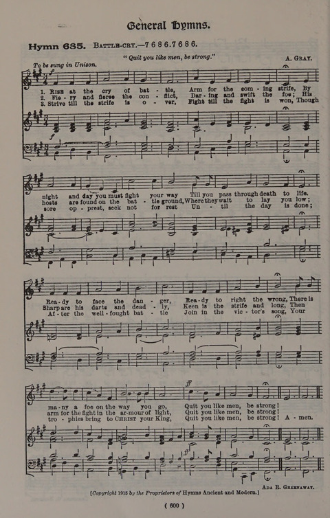 Hymns Ancient and Modern (Standard ed.) page 600