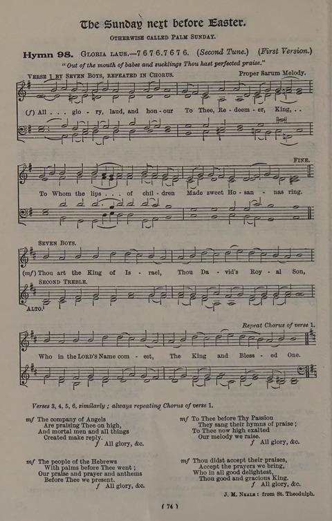 Hymns Ancient and Modern (Standard ed.) page 74