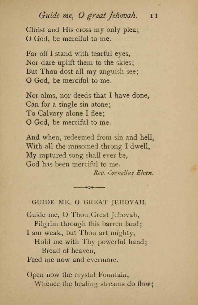 A Handy Book of Old and Familiar Hymns page 11