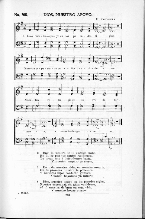 Himnario Cristiano para uso de las Iglesias Evangélicas page 213