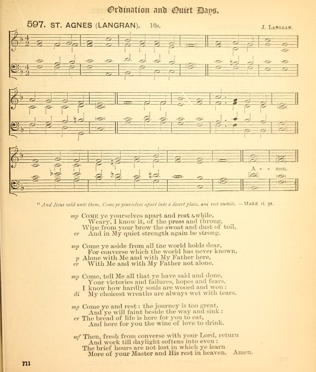 The Hymnal Companion to the Book of Common Prayer with accompanying tunes (3rd ed., rev. and enl.) page 711