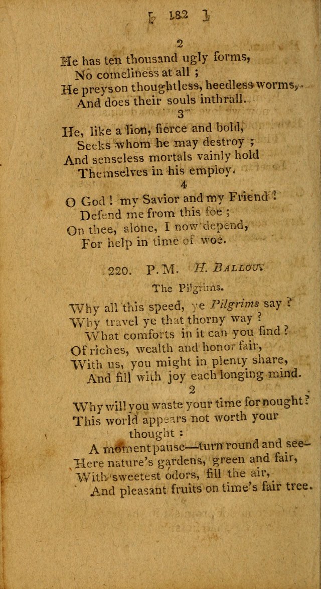 Hymns: composed by different authors, by order of the General Convention of Universalists of the New-England States and Others. Adapted to public and private devotion page 182