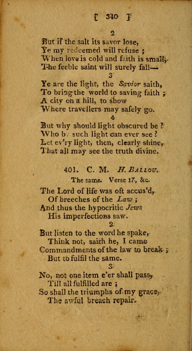 Hymns: composed by different authors, by order of the General Convention of Universalists of the New-England States and Others. Adapted to public and private devotion page 340