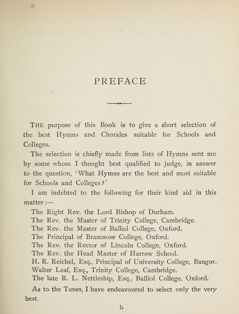 Hymns and Chorales: for schools and colleges page x