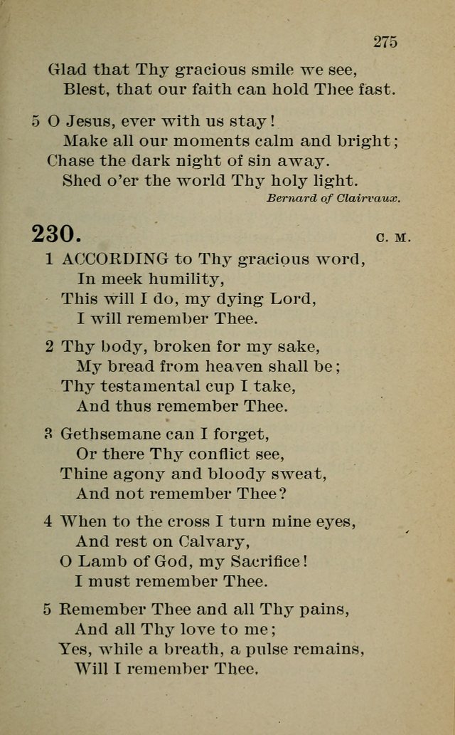 Hymnal: for churches and Sunday-schools of the Augustana Synod page 275