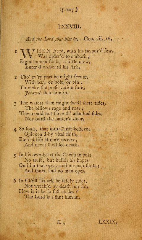 Hymns, etc.: composed on various subjects (10th ed.) page 107