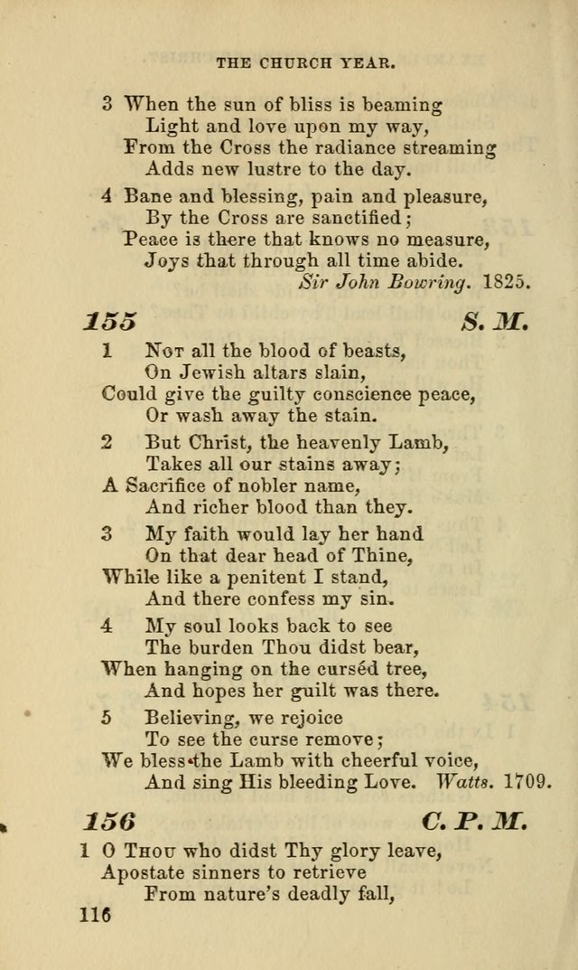 Hymns for the use of the Evangelical Lutheran Church, by the Authority of the Ministerium of Pennsylvania page 116