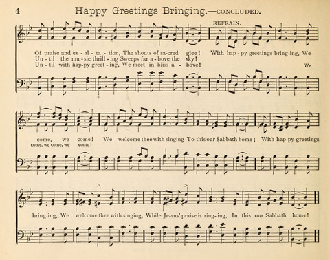 Happy Greetings: a Collection of Choice Original Hymns and Tunes page 4