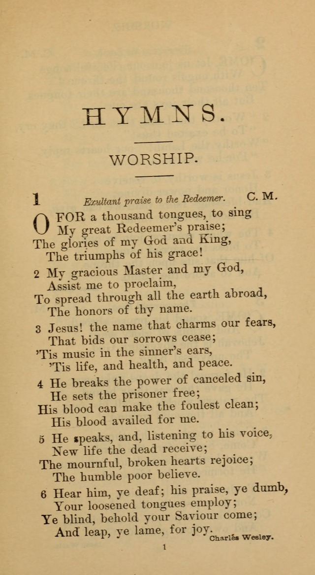Hymnal of the Methodist Episcopal Church page 1